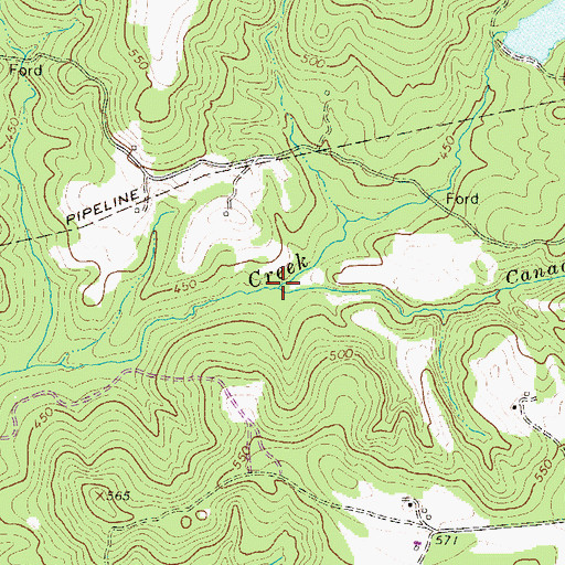 Topographic Map of Canaan Branch, SC