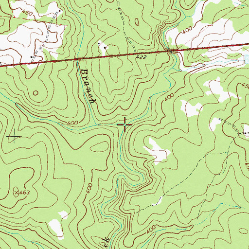 Topographic Map of Cartledge Branch, SC