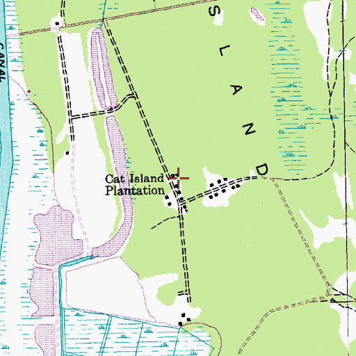 Topographic Map of Cat Island Plantation, SC