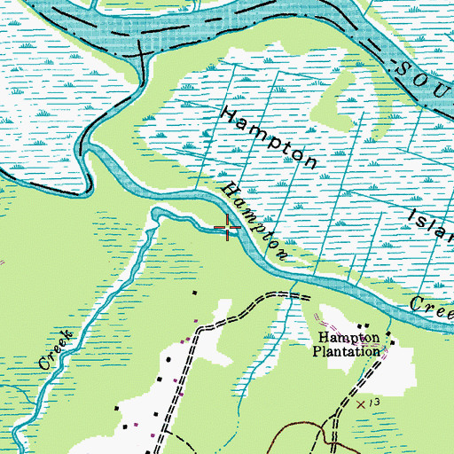 Topographic Map of Cedar Creek, SC