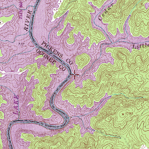 Topographic Map of Cedar Creek, SC