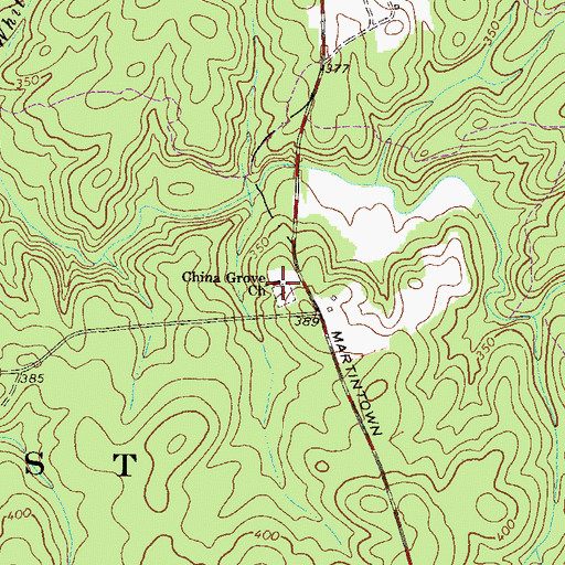 Topographic Map of China Grove Church, SC