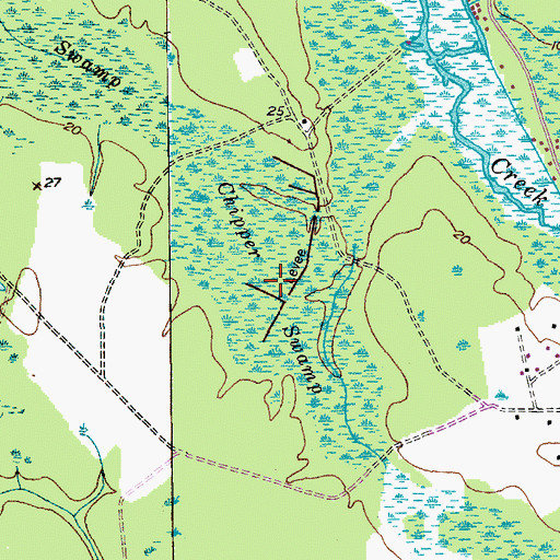 Topographic Map of Chipper Swamp, SC