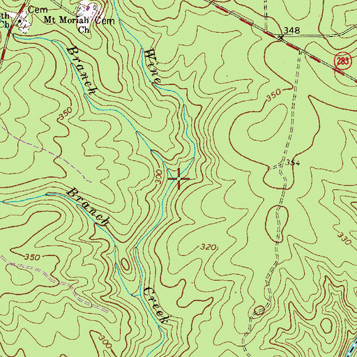 Topographic Map of Church Branch, SC