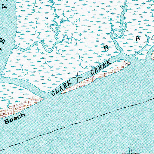 Topographic Map of Clark Creek, SC