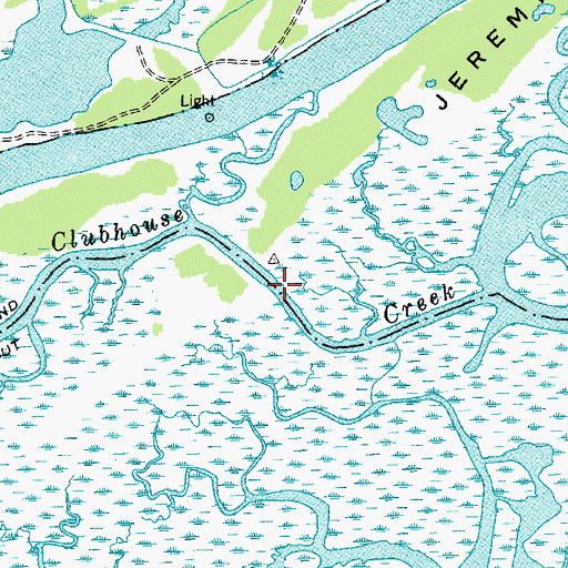 Topographic Map of Clubhouse Creek, SC