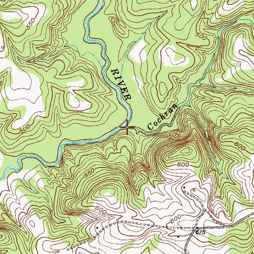Topographic Map of Cochran Branch, SC