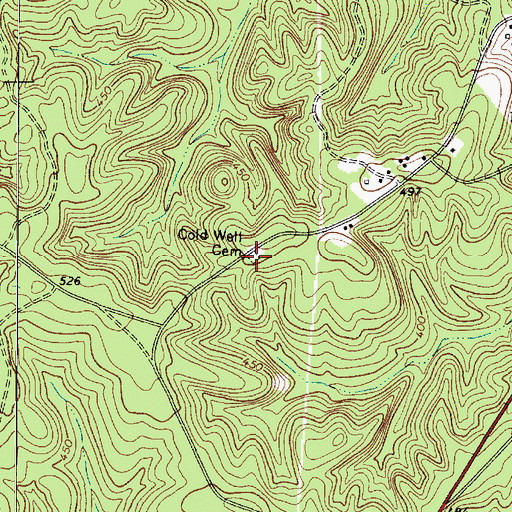 Topographic Map of Cold Well Cemetery, SC