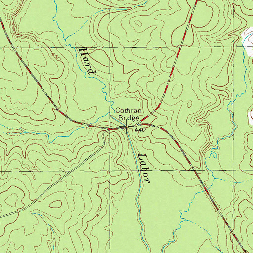 Topographic Map of Cothran Bridge, SC