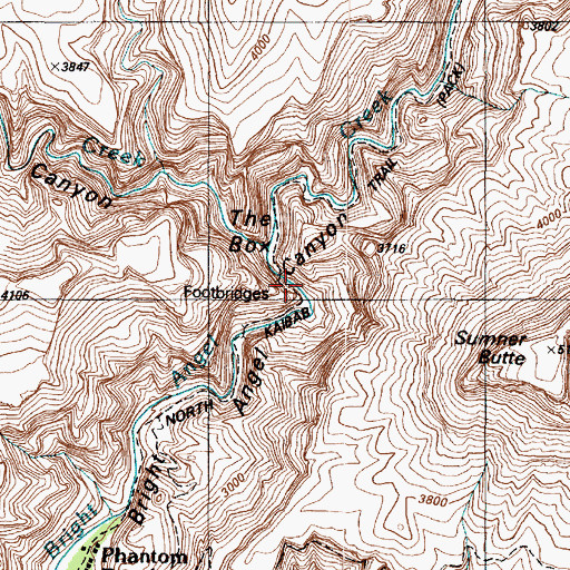 Topographic Map of The Box, AZ