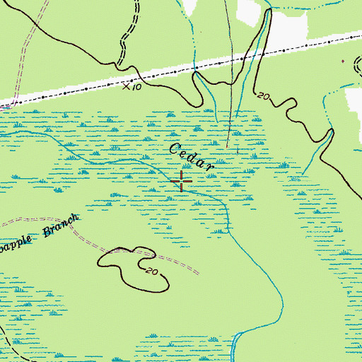 Topographic Map of Crabapple Branch, SC