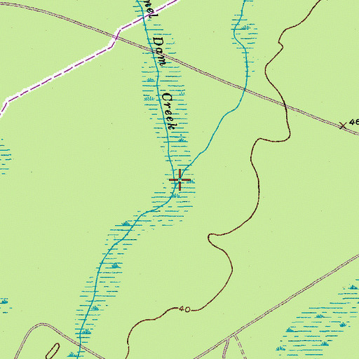 Topographic Map of Cropnel Dam Creek, SC