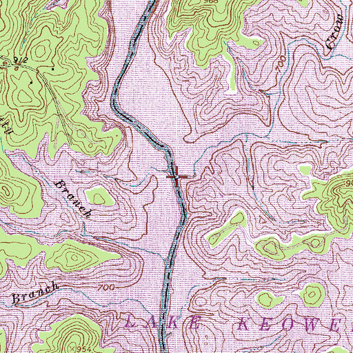 Topographic Map of Crow Creek, SC