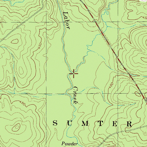 Topographic Map of Cunning Ford Creek, SC