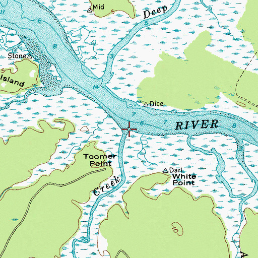 Topographic Map of Darrell Creek, SC