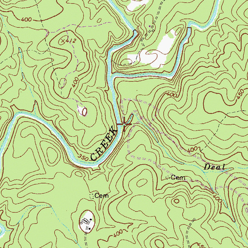 Topographic Map of Deal Branch, SC