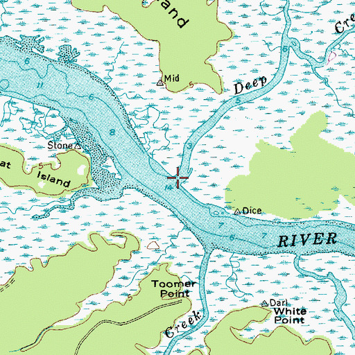 Topographic Map of Deep Creek, SC
