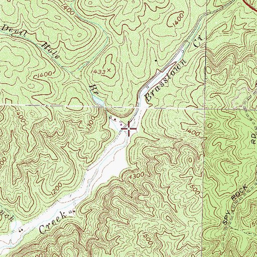 Topographic Map of Devil Hole Branch, SC