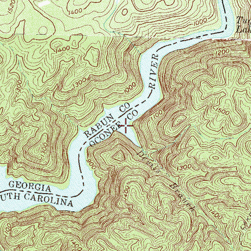 Topographic Map of Devils Branch, SC
