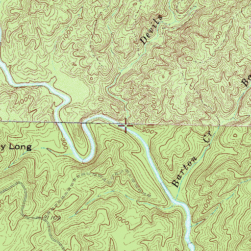 Topographic Map of Devils Fork Creek, SC
