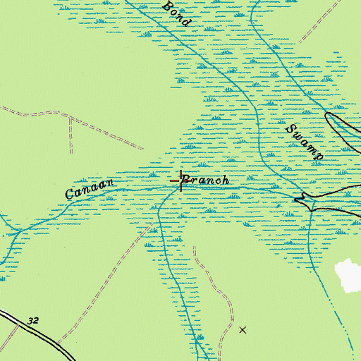 Topographic Map of Ditch Branch, SC