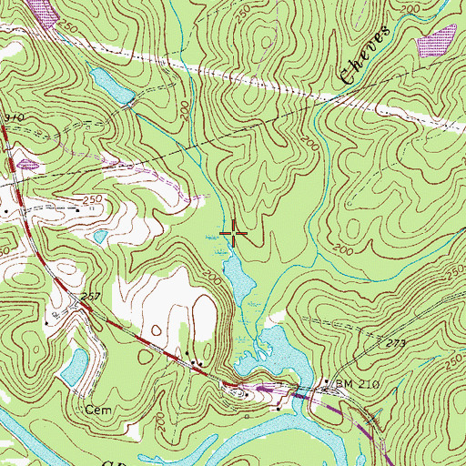 Topographic Map of Dry Branch, SC