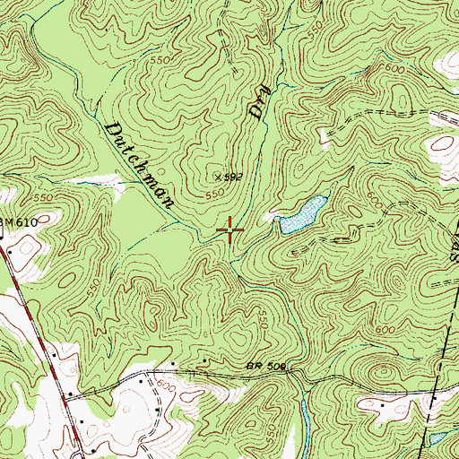Topographic Map of Dry Branch, SC