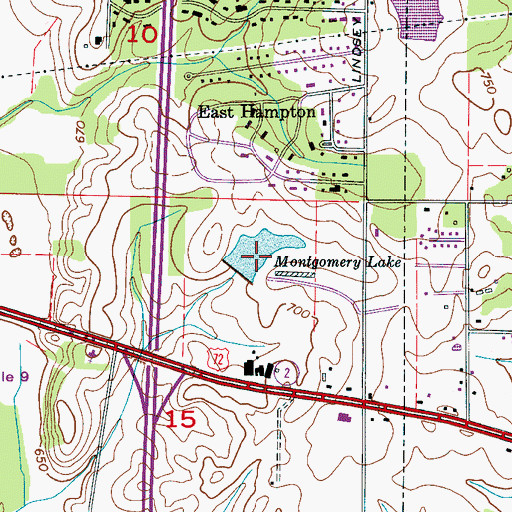 Topographic Map of Montgomery Lake, AL