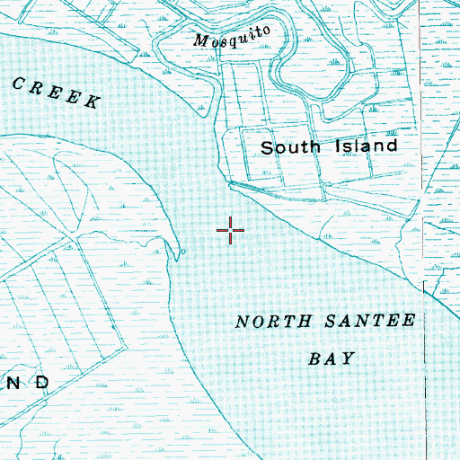 Topographic Map of Duck Creek, SC