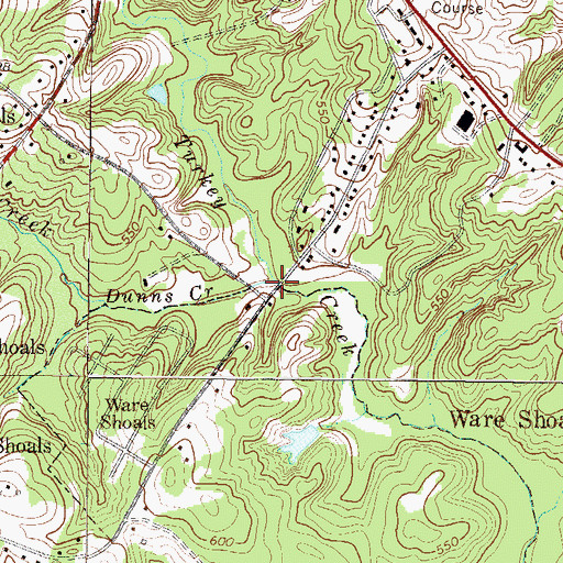 Topographic Map of Dunns Creek, SC