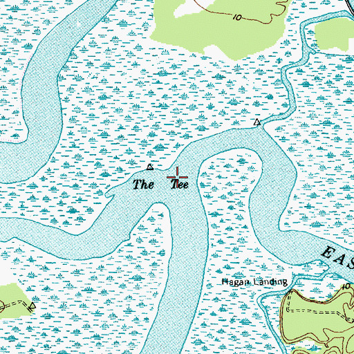Topographic Map of East Branch Cooper River, SC