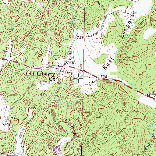Topographic Map of East Longnose Creek, SC
