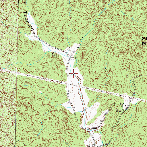 Topographic Map of East Toxaway Creek, SC