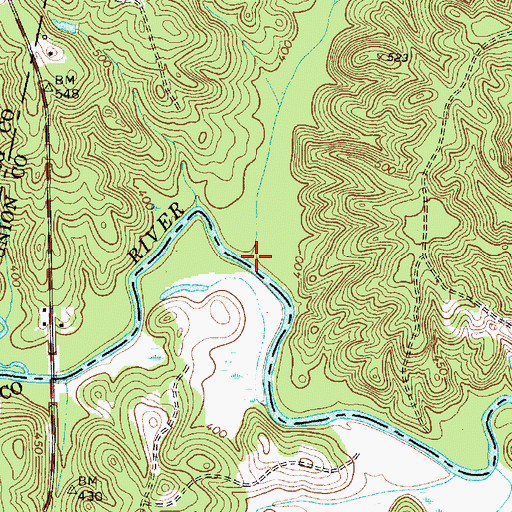 Topographic Map of Elishas Creek, SC