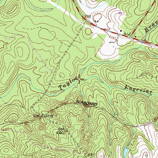 Topographic Map of Engevine Branch, SC