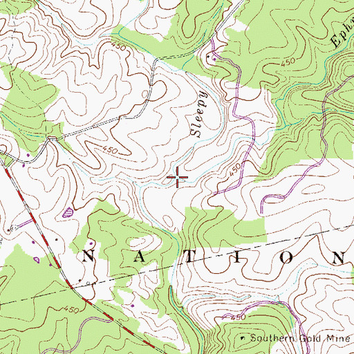 Topographic Map of Ephriam Branch, SC