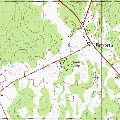 Topographic Map of Epworth Camp, SC