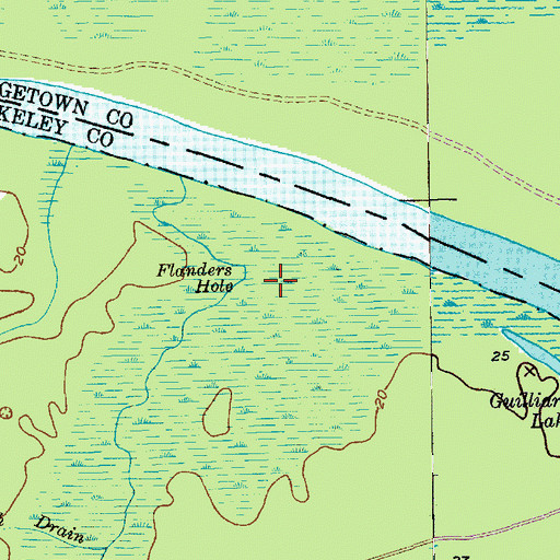 Topographic Map of Flanders Hole, SC