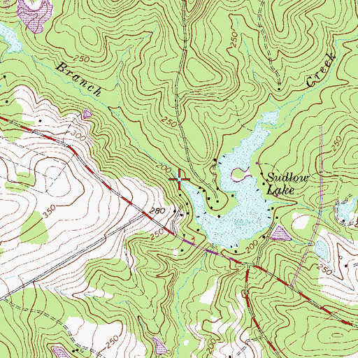 Topographic Map of Franklin Branch, SC