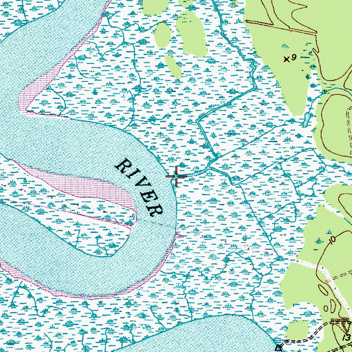 Topographic Map of Freshing Lead, SC