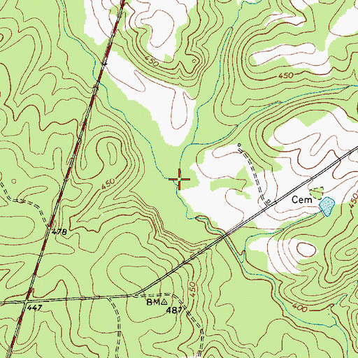 Topographic Map of Garrison Creek, SC