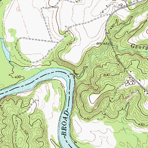 Topographic Map of George Branch, SC