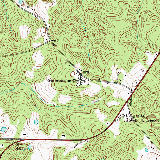 Topographic Map of Gethsemane Church, SC