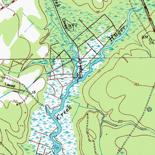 Topographic Map of Gough Creek, SC