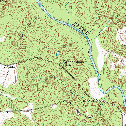 Topographic Map of Grace Chapel Cemetery, SC