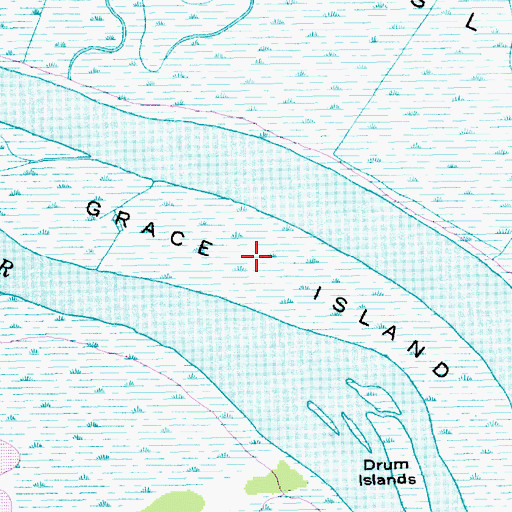 Topographic Map of Grace Island, SC