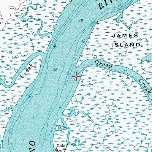 Topographic Map of Green Creek, SC
