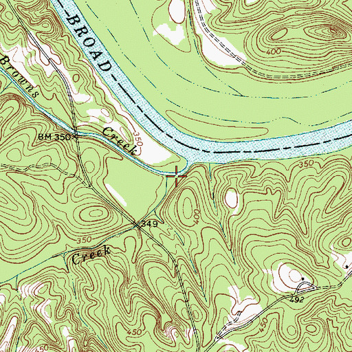 Topographic Map of Gregorys Creek, SC