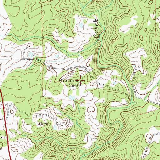 Topographic Map of Hamilton Cemetery, SC