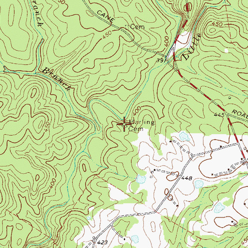 Topographic Map of Harling Cemetery, SC